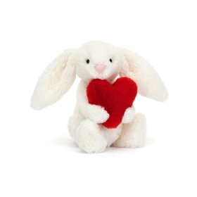 Bashful red love heart bunny